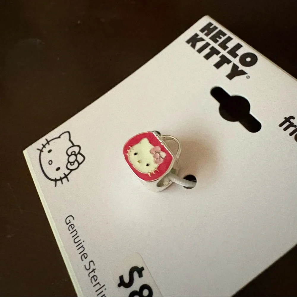 Hello Kitty Sterling Silver Enamel Purse Pendant - Picture 4 of 5